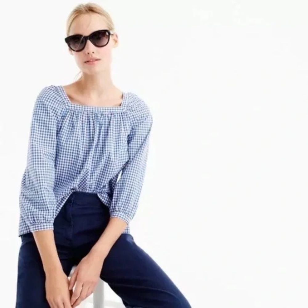 Cutesy J.Crew Retail square neck peasant top - NWOT